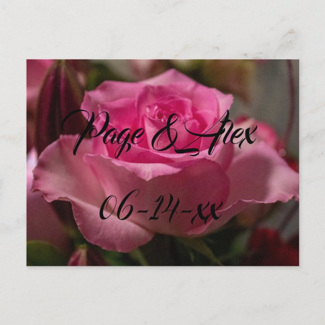 Postal Los mejores deseos del destino del Boda recién cas (Anverso)