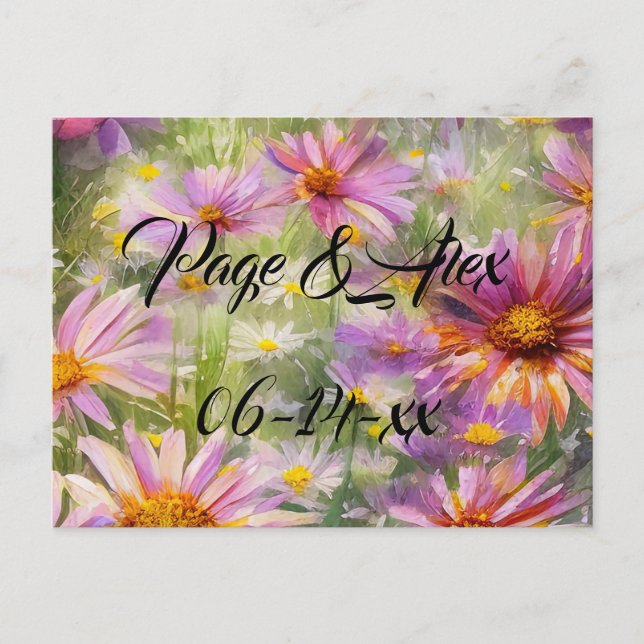 Postal Los mejores deseos del destino del Boda recién cas (Anverso)