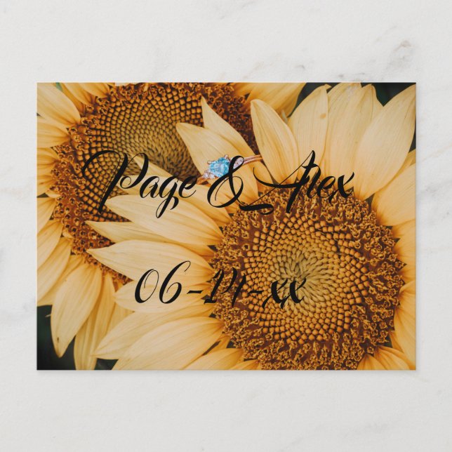 Postal Los mejores deseos del destino del Boda recién cas (Anverso)