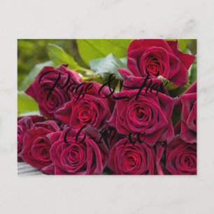 Postal Los mejores deseos del destino del Boda recién cas