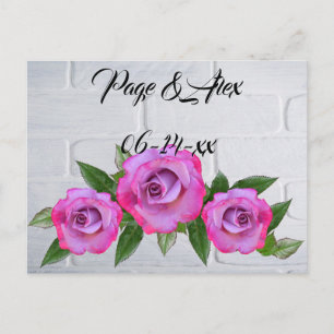 Postal Los mejores deseos del destino del Boda recién cas