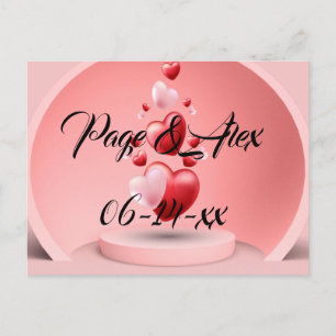 Postal Los mejores deseos del destino del Boda recién cas