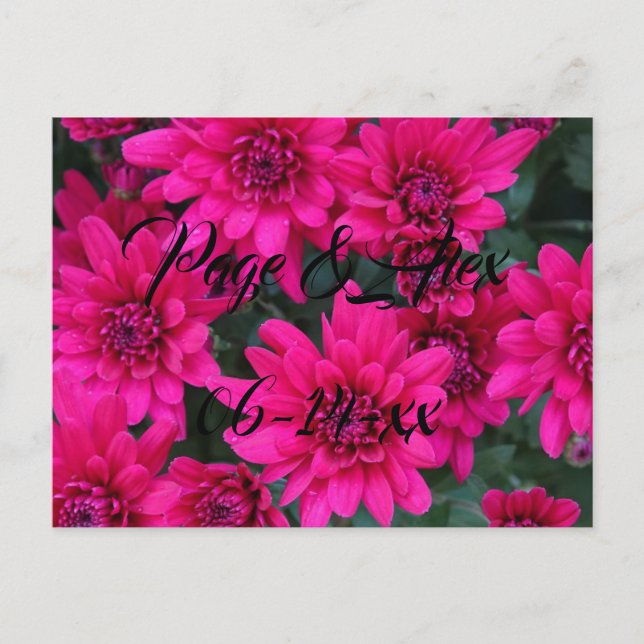 Postal Los mejores deseos del destino del Boda recién cas (Anverso)