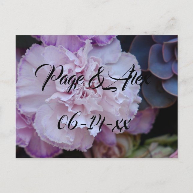 Postal Los mejores deseos del destino del Boda recién cas (Anverso)