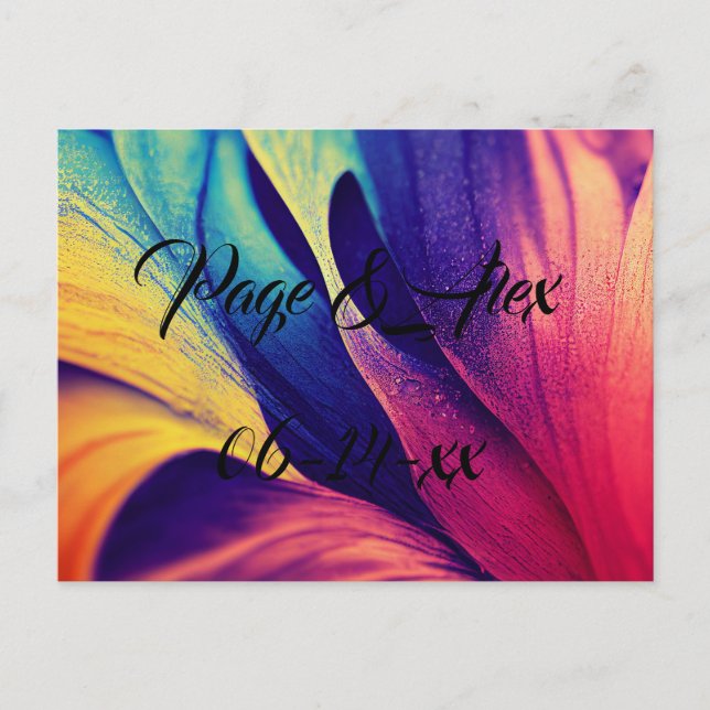 Postal Los mejores deseos del destino del Boda recién cas (Anverso)