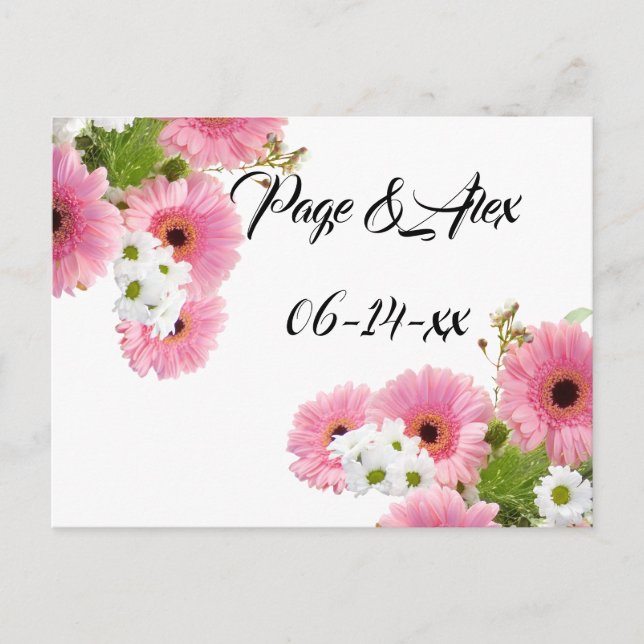 Postal Los mejores deseos del destino del Boda recién cas (Anverso)