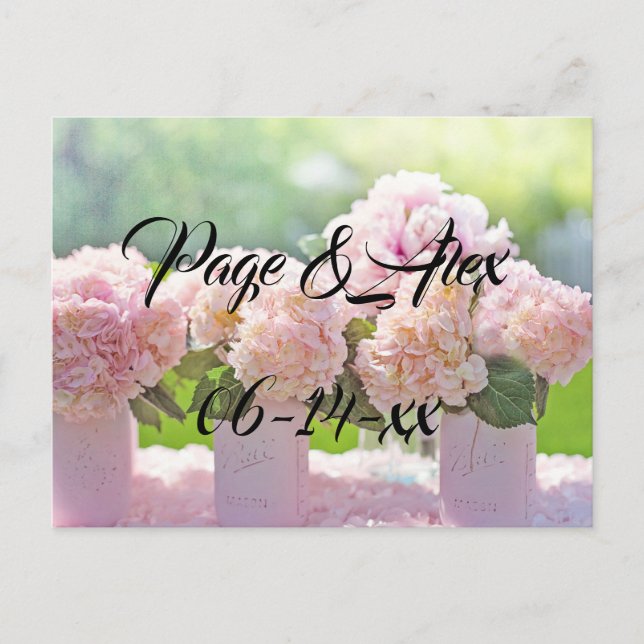 Postal Los mejores deseos del destino del Boda recién cas (Anverso)