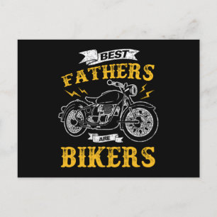 Postal Los Mejores Padres Son Bicicletas Biker Dad Daddy 