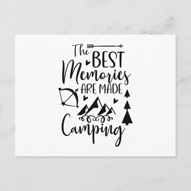 Postal Los mejores recuerdos se hacen acampando (Anverso)