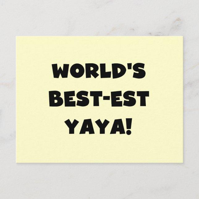 Postal Los mejores regalos de yaya del mundo del texto ne (Anverso)
