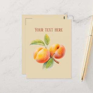 Postal Los melocotones cutáneos agregan mensaje