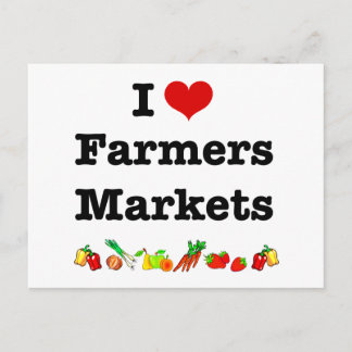 Postal Los mercados de los agricultores del corazón