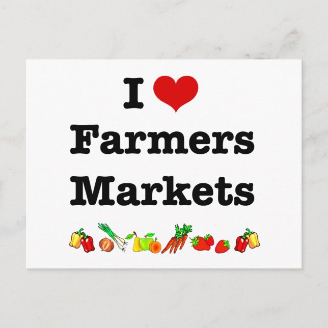 Postal Los mercados de los agricultores del corazón (Anverso)