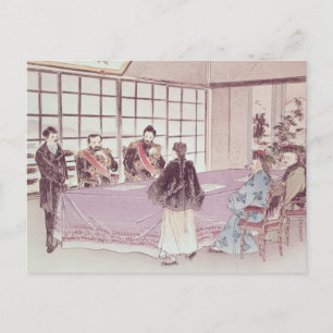Postal Los ministros japoneses I-Tso y Mou-Tsou