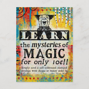 Postal Los Misterios de la Magia - Divertido Anuncio Anti