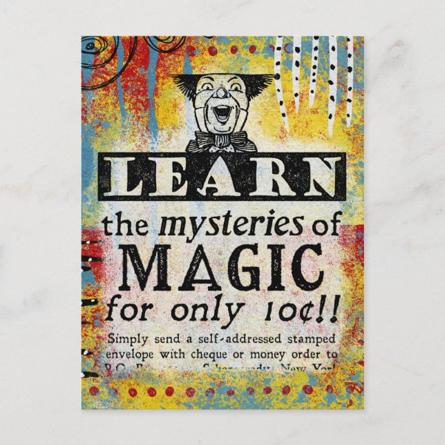 Postal Los Misterios de la Magia - Divertido Anuncio Anti (Anverso)