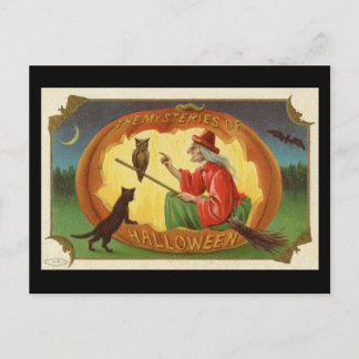 Postal Los misterios de la Vendimia de Brujas de Hallowee