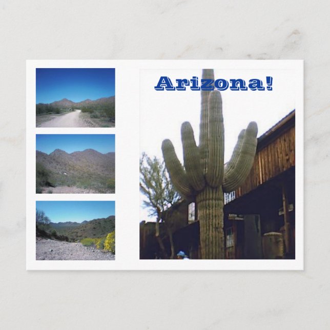 Postal ¡Los monumentos de Arizona! (Anverso)