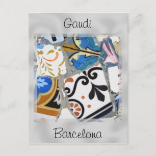 Postal Los mosaicos de Barcelona Gaudi se cierran para
