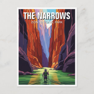 Postal Los Narrows en el Parque Nacional Zion Utah