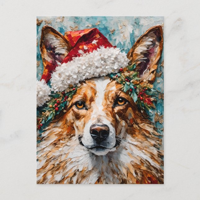 Postal Los Navidades Collie (Anverso)