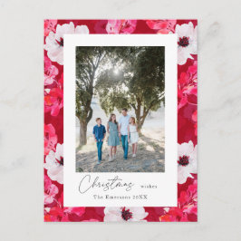 Postal Los Navidades de presupuesto desean anémonas de la