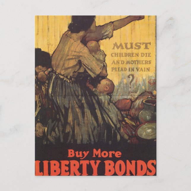 Postal Los niños deben morir (Anverso)