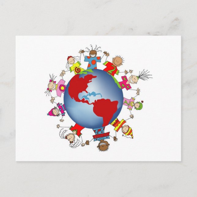 Postal Los Niños Del Mundo (Anverso)