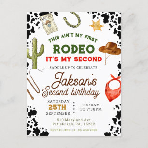 Postal Los Niños No Son Mi Primer Rodeo Vaquero Cumpleaño
