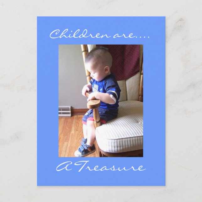 Postal Los niños son un tesoro. (Anverso)
