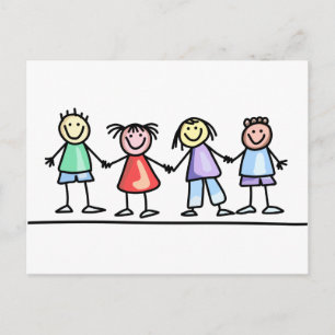 Postal Los niños tienen la mano