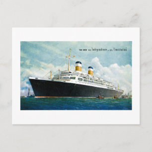 Postal Los nuevos Estados Unidos Independencia y S.S. Con