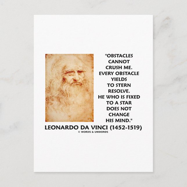 Postal Los Obstáculos No Pueden Aplastarme A Una Cita Est (Anverso)