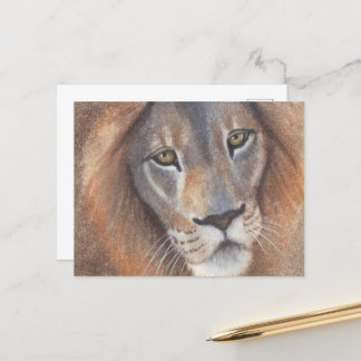 Postal Los ojos de los leones