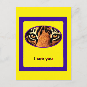 Postal Los ojos de tigre jGibney El MUSEO Zazzle Regalos