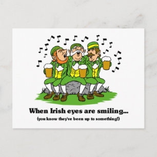 Postal Los ojos irlandeses están sonriendo