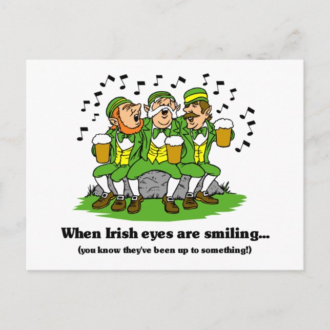 Postal Los ojos irlandeses están sonriendo (Anverso)