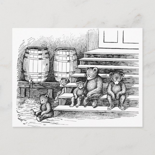 Postal Los Osos De Teddy Han Borrado Demasiada sidra (Anverso)