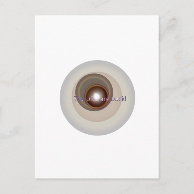 Postal Los OVNIs están de vuelta (Anverso)