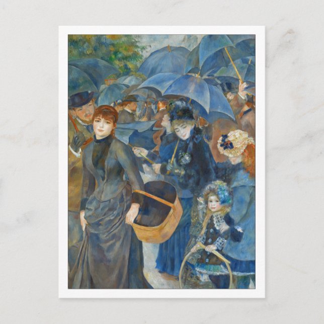 Postal Los paraguas de Renoir (Anverso)