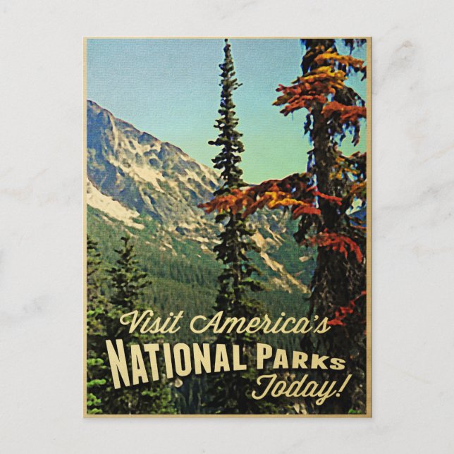 Postal Los parques nacionales de los Estados Unidos (Anverso)