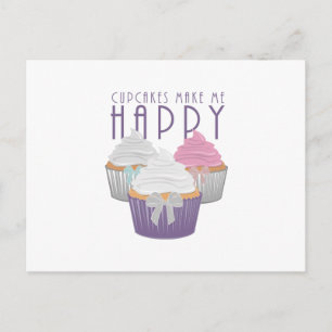 Postal Los pasteles me hacen feliz