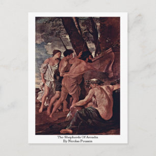 Postal Los Pastores De Arcadia Por Nicolas Poussin