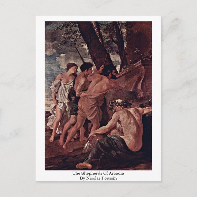 Postal Los Pastores De Arcadia Por Nicolas Poussin (Anverso)