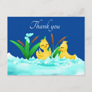 Postal los patos lindos cualquier propósito gracias