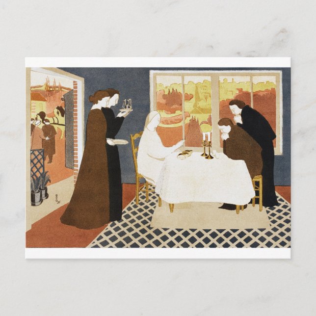 Postal Los Peregrinos de Emaús, Maurice Denis (Anverso)