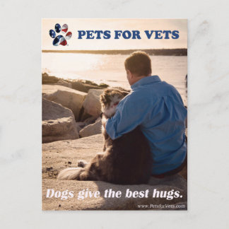 Postal Los perros dan los mejores abrazos.