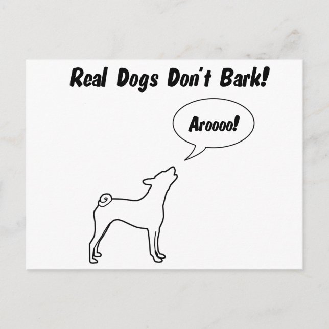 Postal ¡Los Perros De Verdad No Cortan, Arooo! (Anverso)