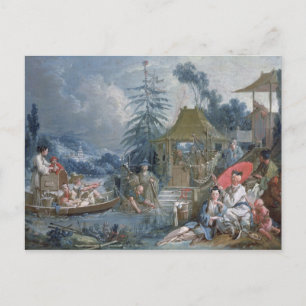 Postal Los pescadores chinos, c.1742