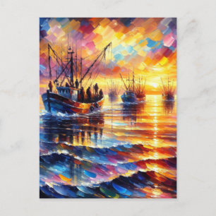 Postal Los pescadores recuperan al amanecer.